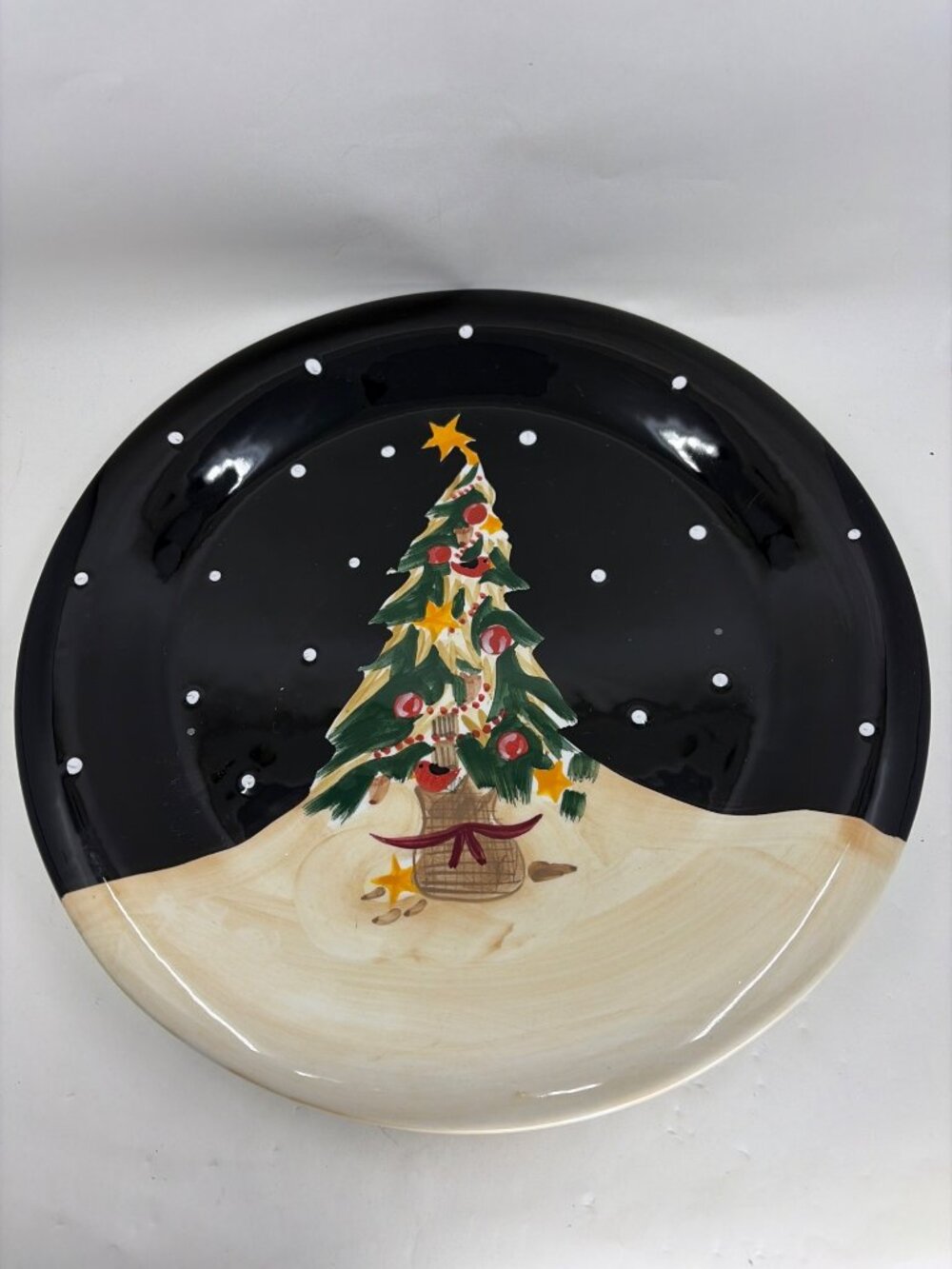 Certified International Corporation Becca Barton Midnight Tree Christmas Plate